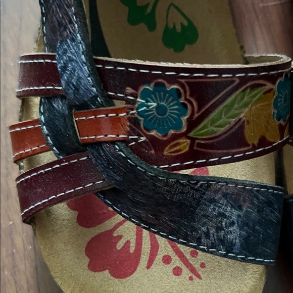 Spring Step Colorful Leather Sandals - Picture 2 of 5